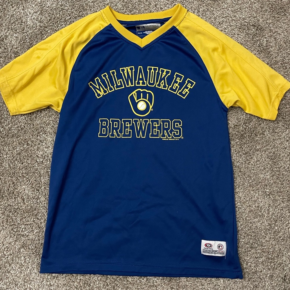 milwaukee brewers v neck jersey shirt